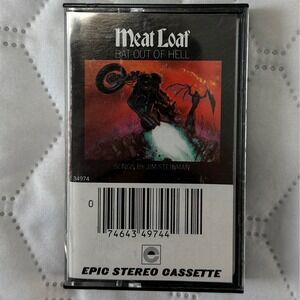 Meat Loaf Bat Out Of Hell Cassette Tape Unisex OS Black Good 1977 Epic Rock